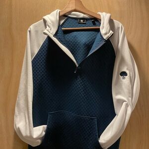 Men's Footjoy Blue and White Quilted thermoseries hoodie